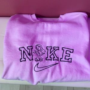 BRATZ/NIKE EMBROIDERY SIZE XL SWEATER LIGHT PINK